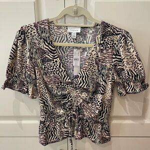 Topshop NWT animal print top